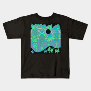 brick lego alien pattern ecopop Kids T-Shirt
